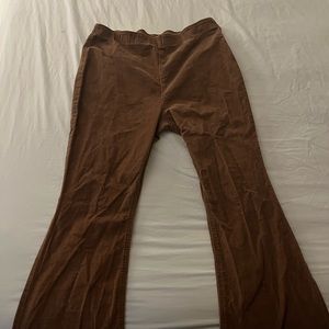 khaki flare bottoms